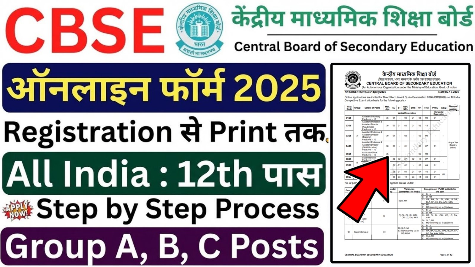 CBSE Recruitment 2025