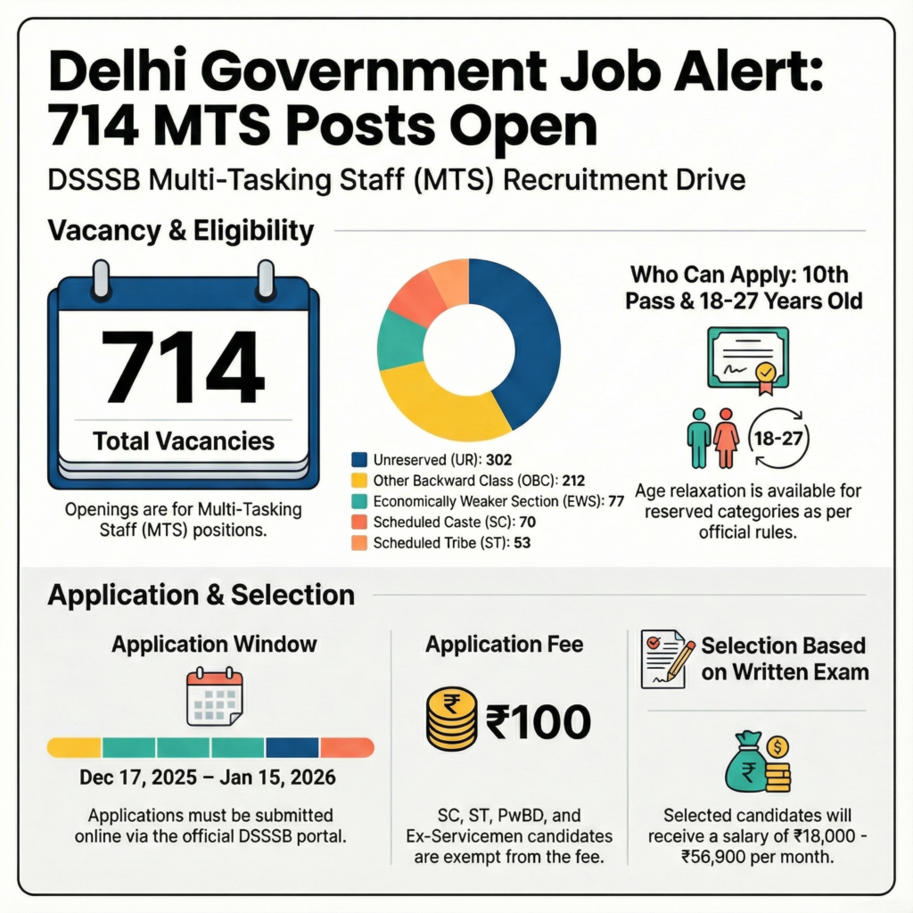 DSSSB MTS Recruitment 2026
