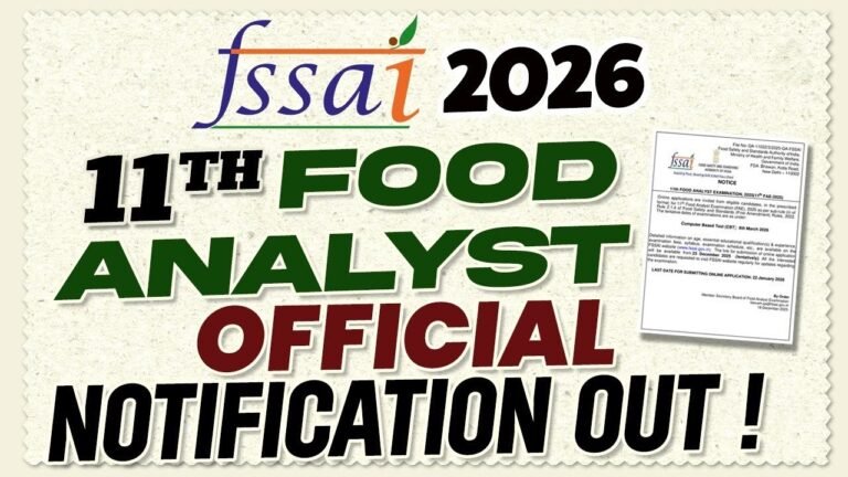 FSSAI Recruitment 2026