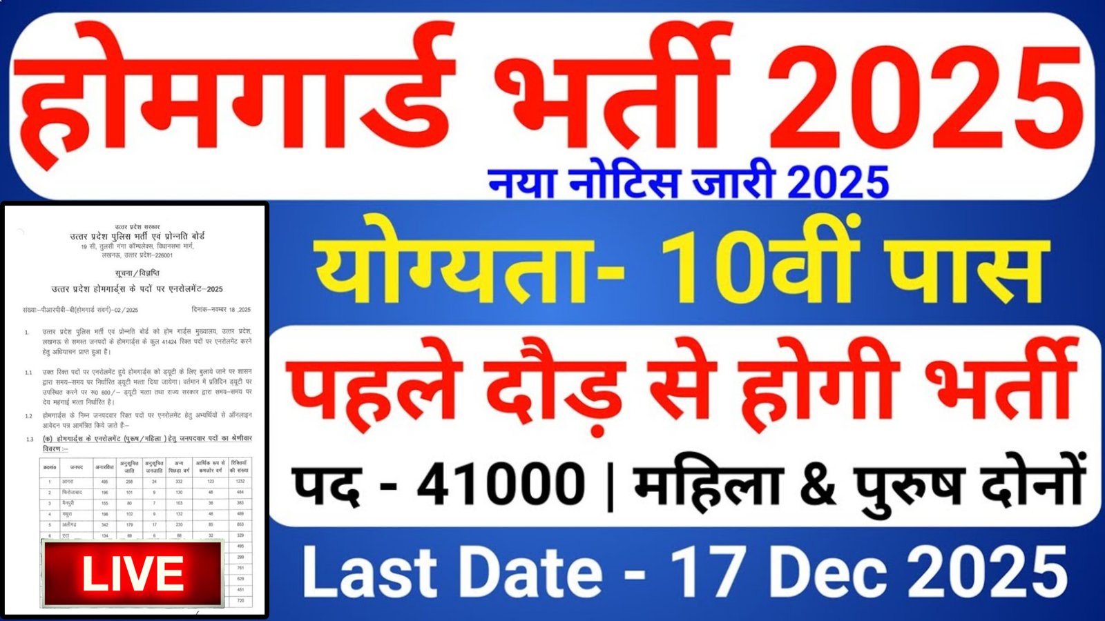 UP Home Guard Bharti 2025