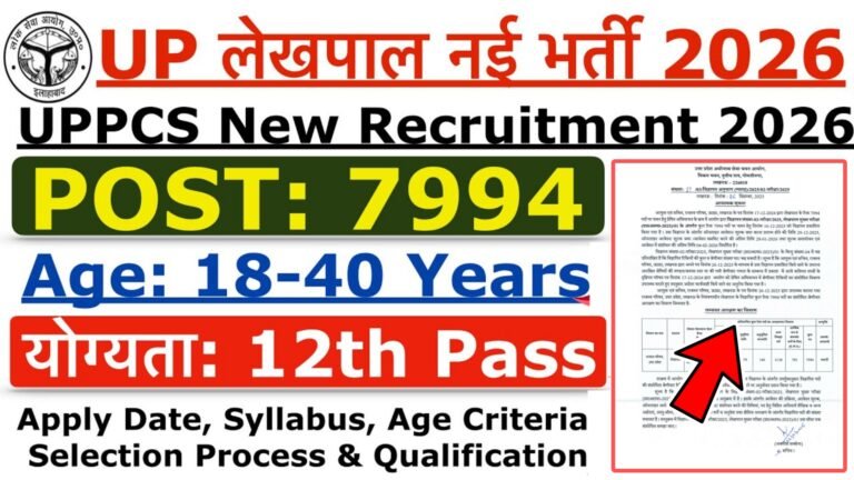 UPSSSC Lekhpal Recruitment 2026