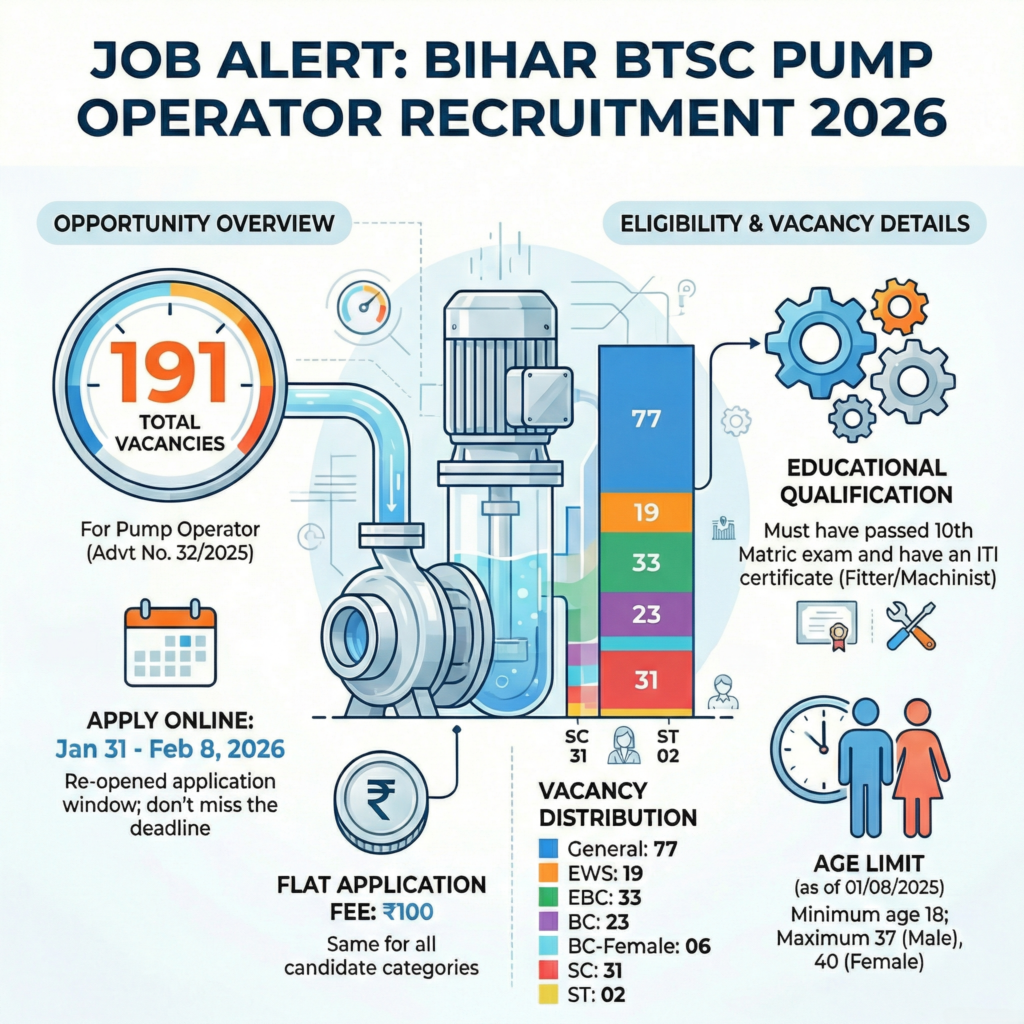 BTSC Pump Operator Vacancy 2026