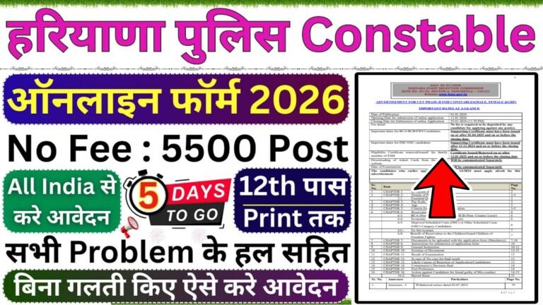 Haryana Police Vacancy 2026