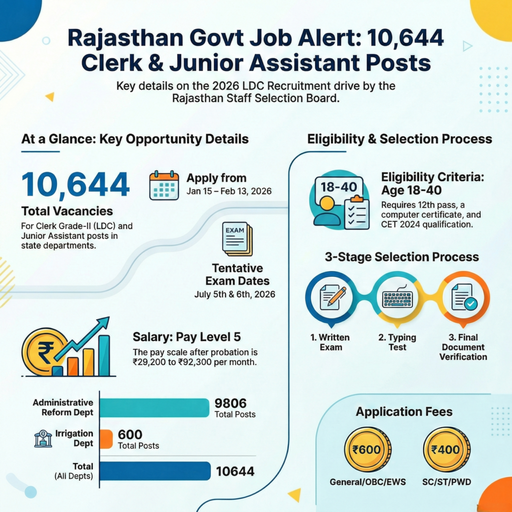 Rajasthan LDC Vacancy 2026