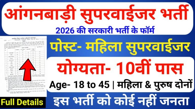 UP Anganwadi Worker Recruitment 2026
