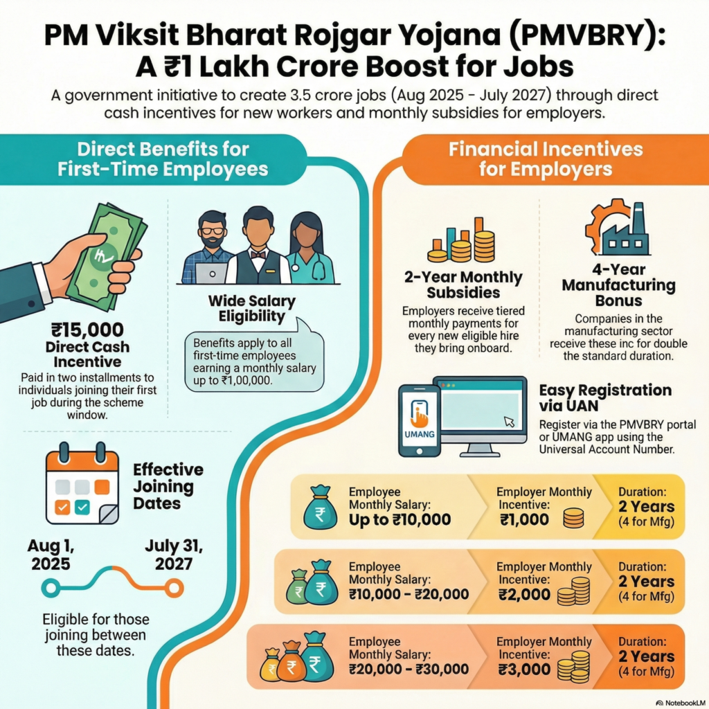 Prime Minister Viksit Bharat Rojgar Yojana 2025